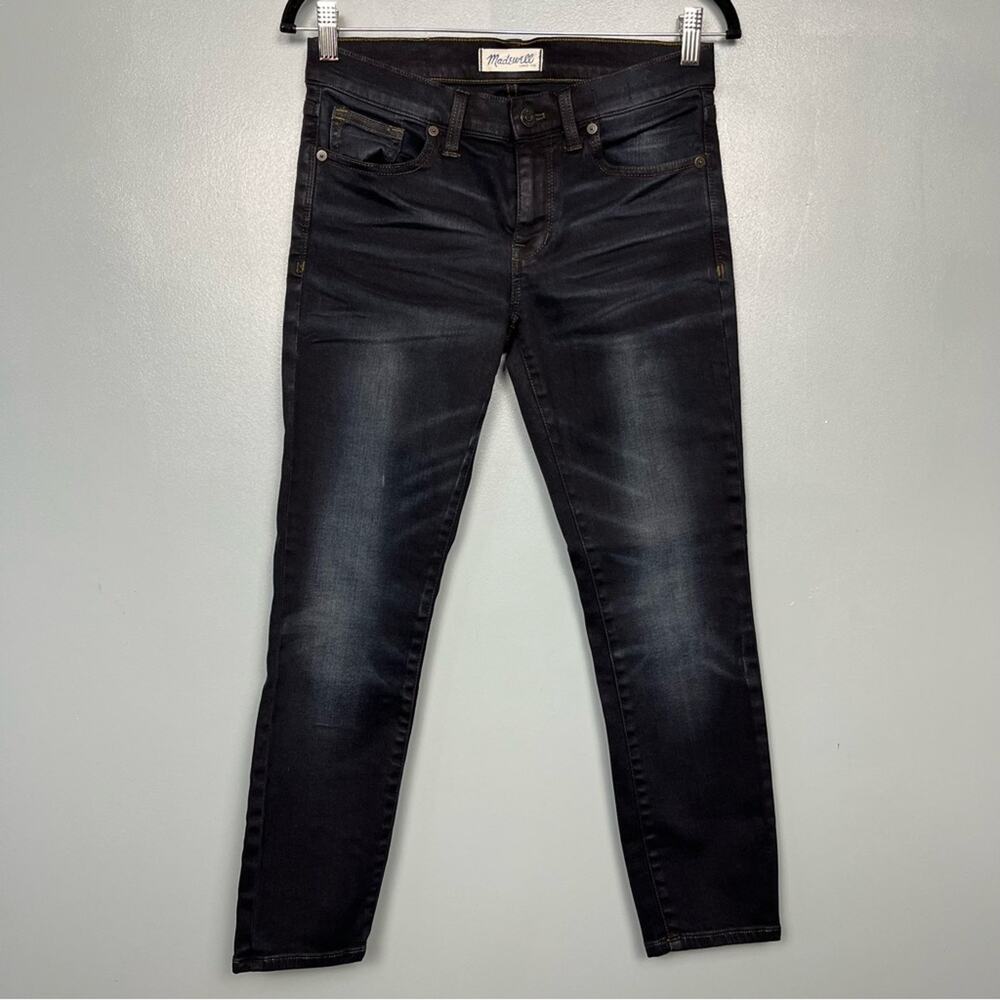 Madewell Skinny Skinny Crop Denim Jeans Dark Wash Whiskered size 27